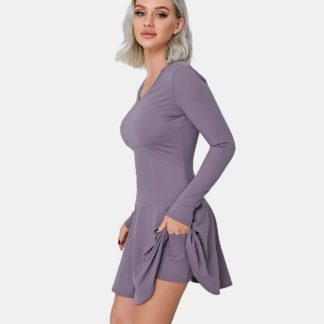 EVERYDAY CLOUDFUL V-NECK POCKET 2-PIECE MINI ACTIVITY DRESS